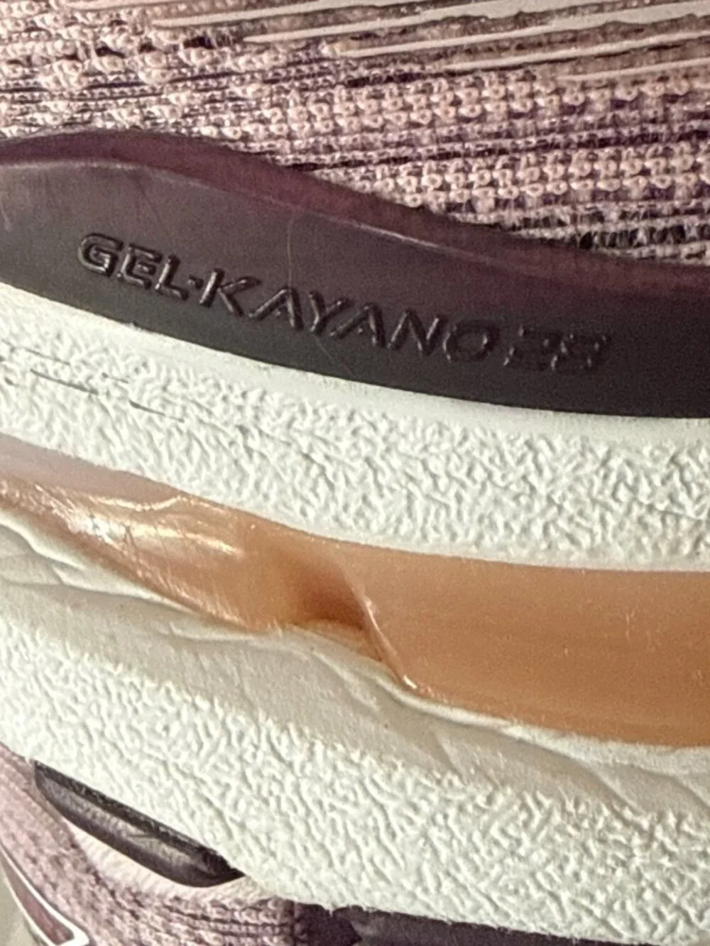 Asics Gel-Kayano 28 Womens Running Shoes Pink/White Size 8.5 Pre-Owned - Picture 9 of 10
